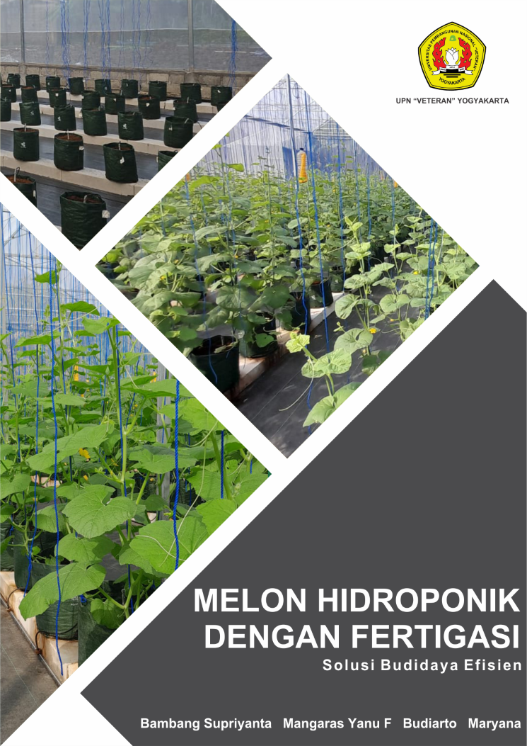 Cover Buku Melon Hidroponik dengan Fertigasi: Solusi Budidaya Efisien